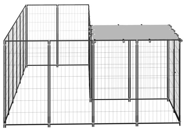 Σπιτάκι Σκύλου Μαύρο 4,84 μ² Ατσάλινο - Μαύρο