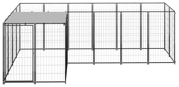 Σπιτάκι Σκύλου Μαύρο 4,84 μ² Ατσάλινο - Μαύρο