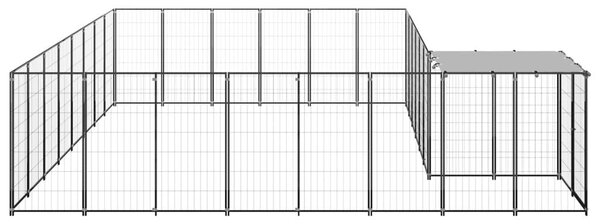 Σπιτάκι Σκύλου Μαύρο 15,73 μ² Ατσάλινο - Μαύρο