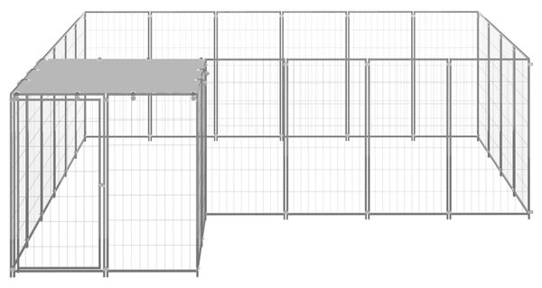 Σπιτάκι Σκύλου Ασημί 8,47 μ² Ατσάλινο - Ασήμι