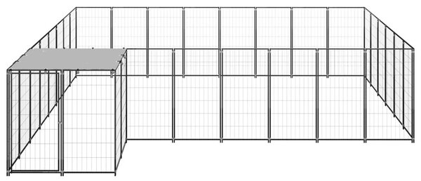 Σπιτάκι Σκύλου Μαύρο 15,73 μ² Ατσάλινο - Μαύρο