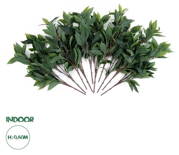 GloboStar® Artificial Garden LAURUS NOBILIS BRANCH 20225 10 x Τεχνητά Διακοσμητικά Κλαδία Δάφνης Π45 x Υ60cm