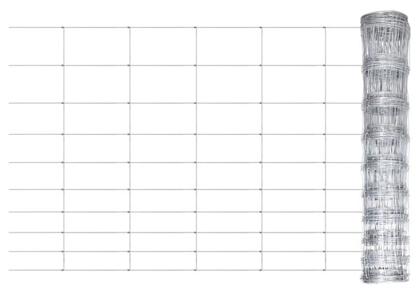 VidaXL Συρματόπλεγμα Περίφραξης Ασημί 50 x 1 μ. Γαλβανισμένος Χάλυβας