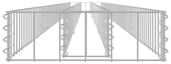 Συρματοκιβώτιο-Γλάστρα Υπερυψωμένη 450x30x10 εκ. Γαλβ. Χάλυβας - Ασήμι