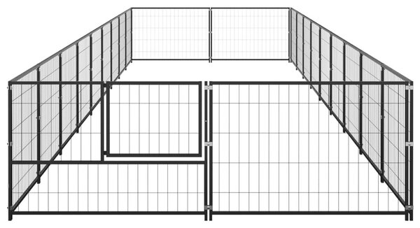 Σπιτάκι Σκύλου Μαύρο 18 μ² Ατσάλινο - Μαύρο