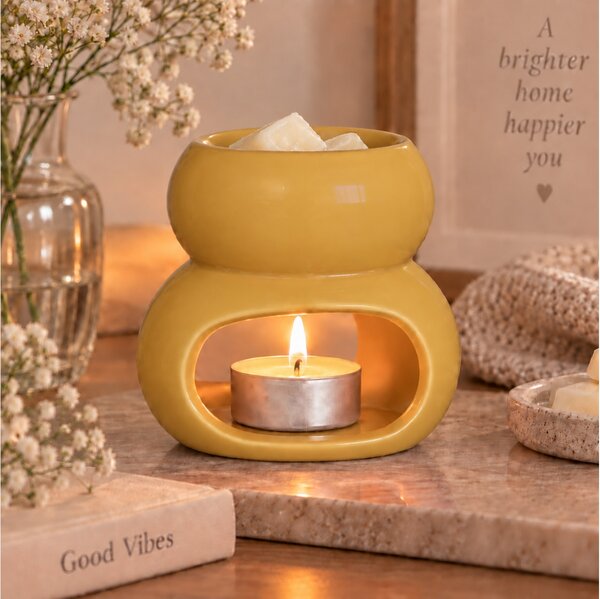 Αρωματιστής Ideas 4 Seasons Chubby για αιθέρια έλαια και wax melts με διαστάσεις 10x8.5x9cm - Mustard