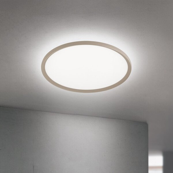 ORION LED φωτιστικό οροφής Kant, Ø 60 cm χακί, CCT μέταλλο/πλαστικό, ρυθμιζόμενος, Πράσινο, Σαλόνι / τραπεζαρία, Αλουμίνιο, σύγχρονο