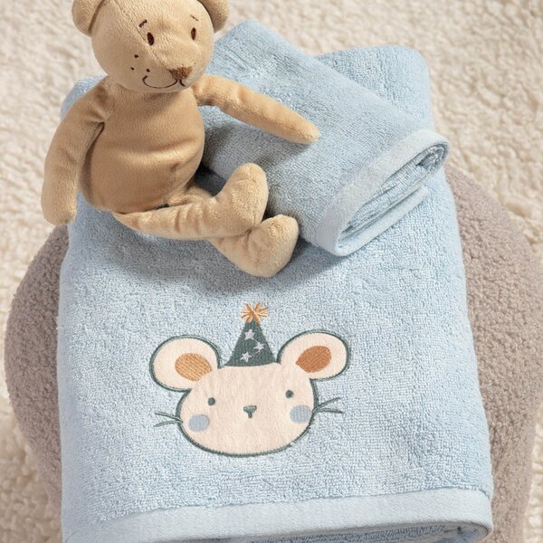 Παιδικές Πετσέτες (Σετ 2τμχ) Nef-Nef Homeware Baby Special Party Blue 420gsm