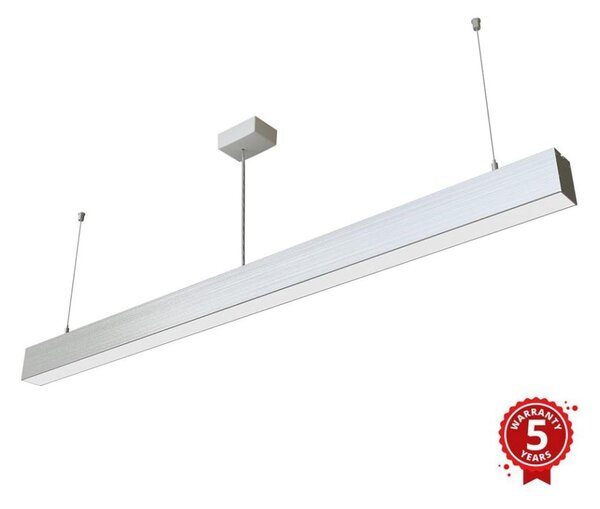 APLED - Κρεμαστό φωτιστικό οροφής LED LOOK LED/46W/230V 4000K 120 cm ασημί