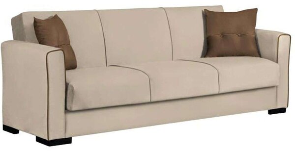 Καναπές Τριθέσιος New Emily 828-122-137 222x85x83cm Beige-Brown