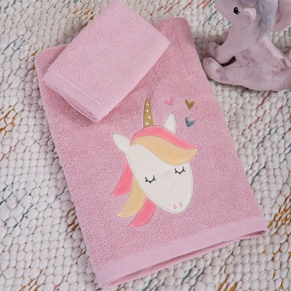 Πετσέτες Παιδικές Unicorn Forever (Σετ 2τμχ) Pink Nef-Nef Homeware