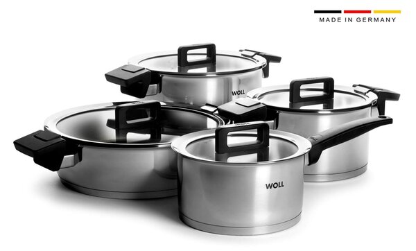 Σετ Κατσαρόλες Woll Concept από ανοξείδωτο ατσάλι 18/10 και διαμέτρους 18cm, 20cm, 24, 28cm - 4 τεμάχια