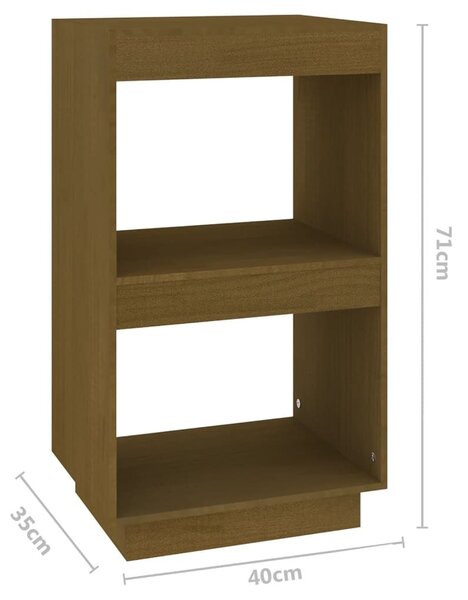 Βιβλιοθήκη Μελί 40 x 35 x 71 εκ. από Μασίφ Ξύλο Πεύκου - Καφέ