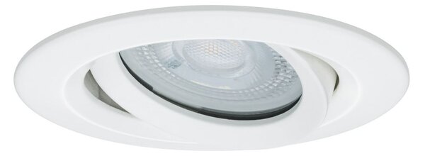Paulmann Nova Plus στρογγυλή, περιστρεφόμενη/με ρύθμιση έντασης, λευκό ματ,, ρυθμιζόμενος, Λευκό, Μπάνιο, Αλουμίνιο, σύγχρονο, Φωτιστικά εσοχής στρογγυλά