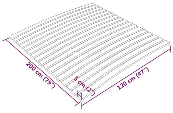 Τελάρο Κρεβατιού με 17 Σανίδες 120 x 200 εκ. - Καφέ