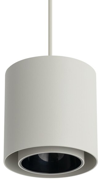 Nowodvorski Lighting Κρεμαστό φωτιστικό Point Duo, γκρι μεταξωτό, χάλυβας, Ø 13 cm, GU10, ρυθμιζόμενος, Γκρι, Σαλόνι / τραπεζαρία, Μέταλλο, σύγχρονο