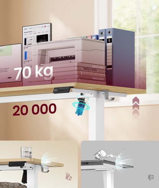 Ηλεκτρικό Γραφείο (120x60x72/120) Με Ρυθμιζόμενο Ύψος Vasagle LSD312YA03