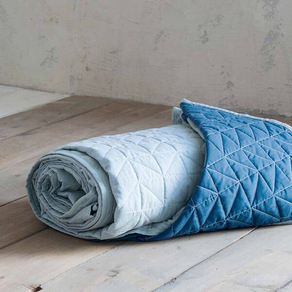 Κουβερλί King Size (240x265) 2 Όψεων Nima Layers Brillante Mint/Aegean Blu