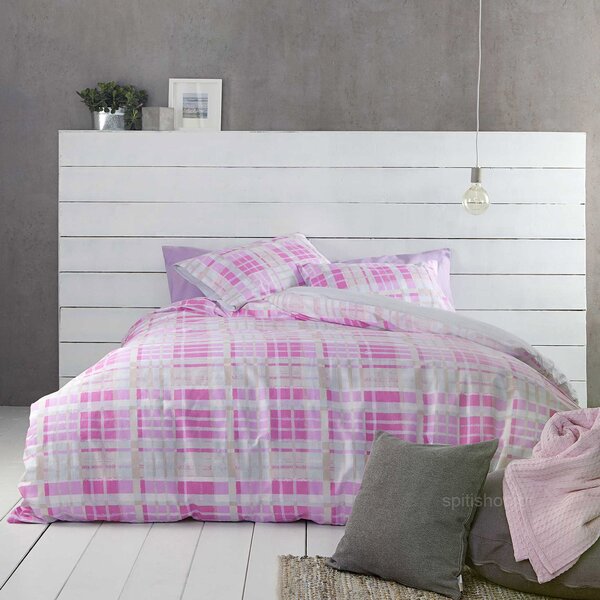 Κουβερλί Μονό (160x240) Nima Bed Linen Melville Pink