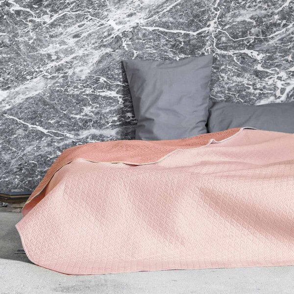 Κουβερλί Μονό (160x240) 2 Όψεων Nima Layers Fioreri Shell Salmon/Peach