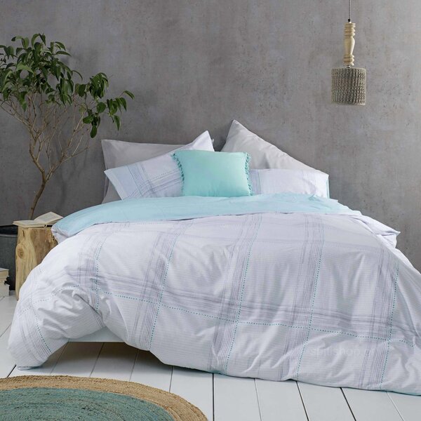 Κουβερλί Υπέρδιπλο (220x240) Nima Bed Linen Erogno Aqua