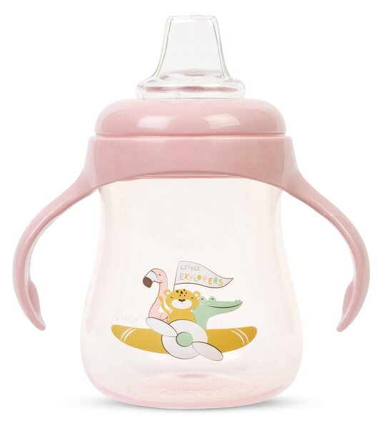 Ποτήρι Εκπαιδευτικό 250ml Saro Little Explorers Ροζ 51406