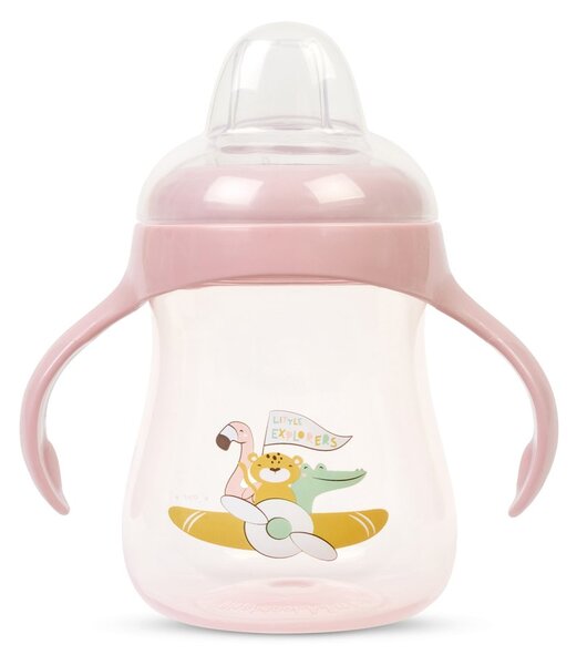 Ποτήρι Εκπαιδευτικό 250ml Saro Little Explorers Ροζ 51406