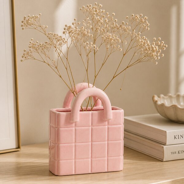 Διακοσμητικό Βάζο (15x9x16.5) K-M Pink NB1250430