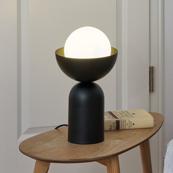 OSRAM Λάμπα τραπεζιού Decor Bowl, μαύρη, ατσάλι, E14, Μαύρο, Σαλόνι / τραπεζαρία, Μέταλλο, σύγχρονο