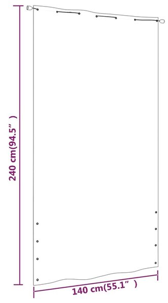 Διαχωριστικό Βεράντας Πορτοκαλί & Καφέ 140x240 εκ Ύφασμα Oxford - Πολύχρωμο