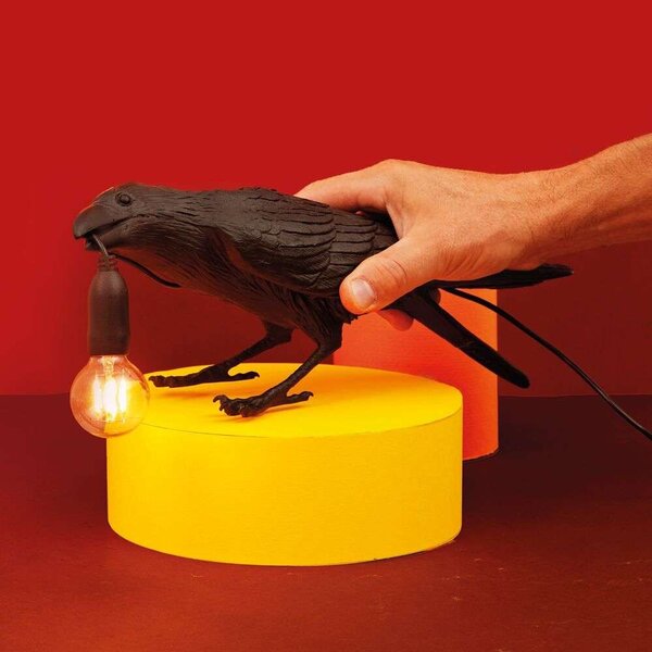 Seletti - Bird Lamp Playing Επιτραπέζιο φωτιστικό Μαύρο Seletti