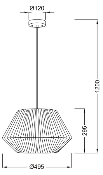 ΚΡΕΜΑΣΤΟ Φ/Σ 1ΧΕ27 ΣΧΟΙΝΙ ΛΕΥΚΟ Φ49,5ΧΗ120CM PERU