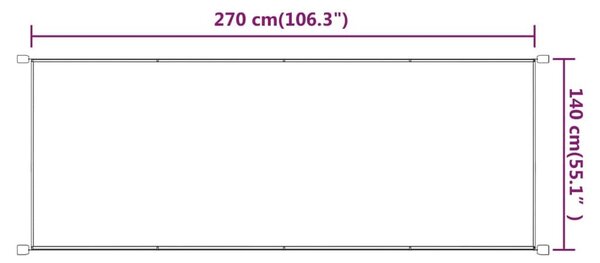 Τέντα Κάθετη Τερακότα 140 x 270 εκ. από Ύφασμα Oxford - Κόκκινο