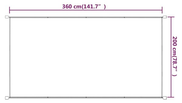 Τέντα Κάθετη Taupe 200 x 360 εκ. από Ύφασμα Oxford - Μπεζ-Γκρι