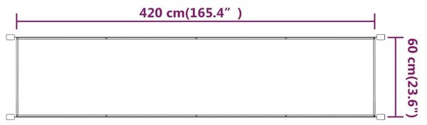 Τέντα Κάθετη Μπλε 60 x 420 εκ. από Ύφασμα Oxford - Μπλε