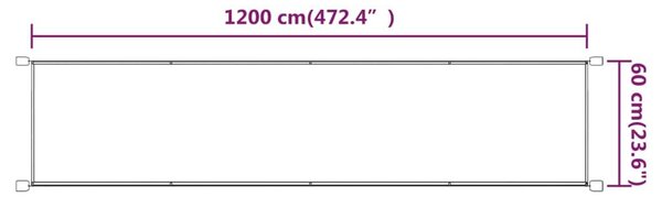 Τέντα Κάθετη Τερακότα 60 x 1200 εκ. από Ύφασμα Oxford - Κόκκινο