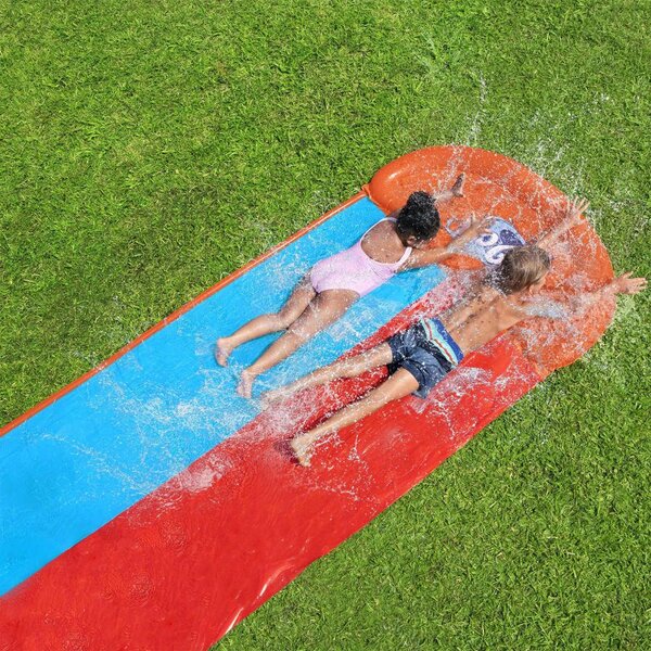 Bestway Νεροτσουλήθρα H2OGO Water Slide Tsunami Splash Ramp Double - Πολύχρωμο