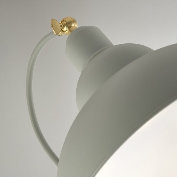 Searchlight Λάμπα δαπέδου Yosra, γκρι, μέταλλο, 166 cm, E27, Μπεζ, Σαλόνι / τραπεζαρία, Μέταλλο, σύγχρονο
