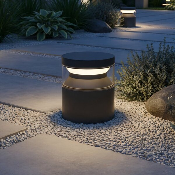 IDEAL LUX Ideal Lux LED φωτιστικό βάσης Boeing, μαύρο, ύψος 15 cm, Μαύρο, Μέταλλο