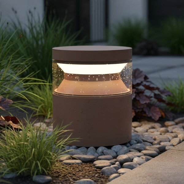 IDEAL LUX Ideal Lux LED φωτιστικό βάσης Boeing, καφέ, ύψος 15 cm, Καφέ / Σκουριάς, Μέταλλο