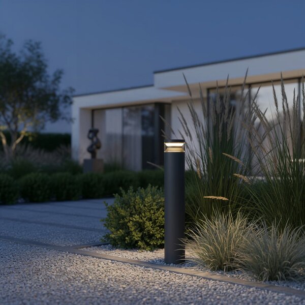 IDEAL LUX Ideal Lux LED φως διαδρόμου Boeing, ύψος 70 cm, μαύρο, IP65, Μαύρο, Μέταλλο