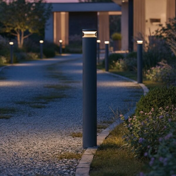 IDEAL LUX Ideal Lux LED φως διαδρόμου Boeing, ύψος 100 cm, ανθρακί, Γκρι, Μέταλλο
