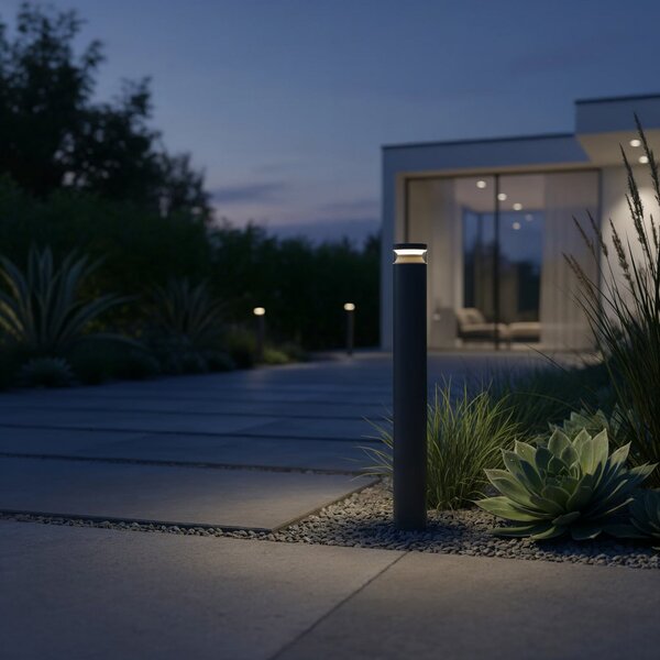 IDEAL LUX Ideal Lux LED φως διαδρόμου Boeing, ύψος 100 cm, μαύρο, IP65, Μαύρο, Μέταλλο