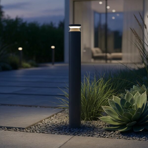 IDEAL LUX Ideal Lux LED φως διαδρόμου Boeing, ύψος 100 cm, μαύρο, IP65, Μαύρο, Μέταλλο