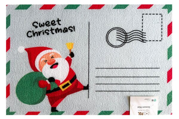 Χριστουγεννιάτικο Πατάκι Εισόδου (40x60) Pol Rugs & Mats Season Santa Postcard