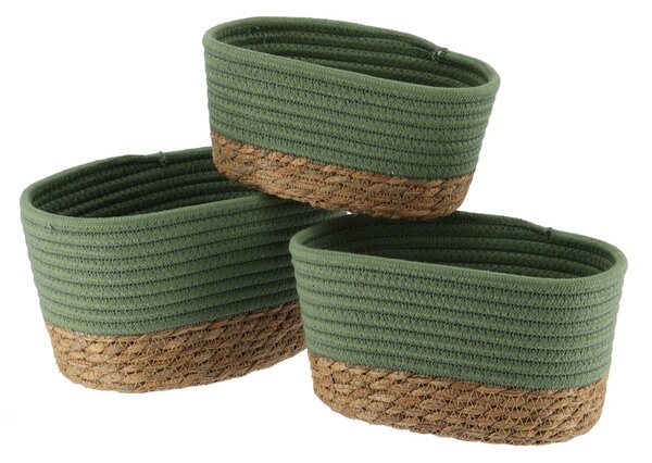 Καλάθια Αποθήκευσης (Σετ 3τμχ) T-D Rectangular Khaki 84164149