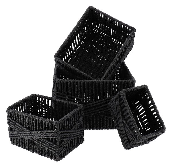 Καλάθια Αποθήκευσης (Σετ 4τμχ) T-D Papper Black 8489103