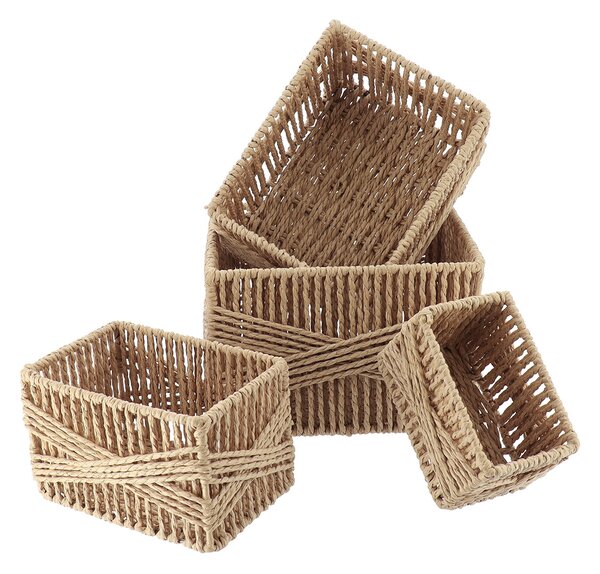 Καλάθια Αποθήκευσης (Σετ 4τμχ) T-D Papper Natural 8489104