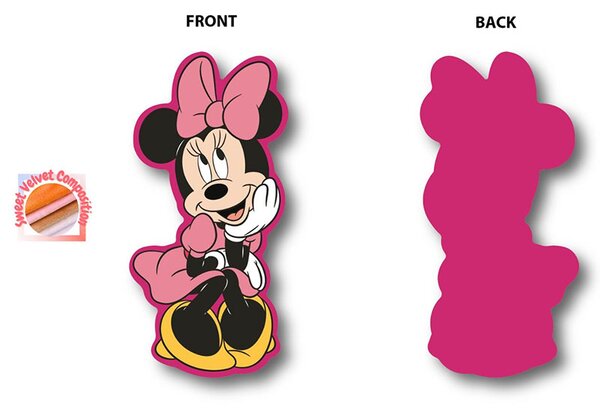 Διακοσμητικό Μαξιλάρι Βελουτέ Dimcol Minnie 454 Fuchsia 15cm