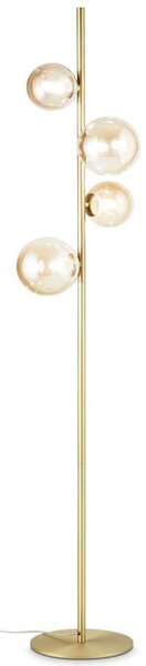 Φωτιστικό Δαπέδου Perlage 317816 32x29,5x164cm 4xG9 15W Brass-Amber Ideal Lux